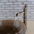 Antique Brass Finish Bathroom Sink Faucet - Bamboo Shape Design F0432A