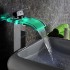 Contemporary LED Waterfall Hydroelectric Power Glass Bathroom Sink Tap Chrome Finish(Tall) TP0822HF